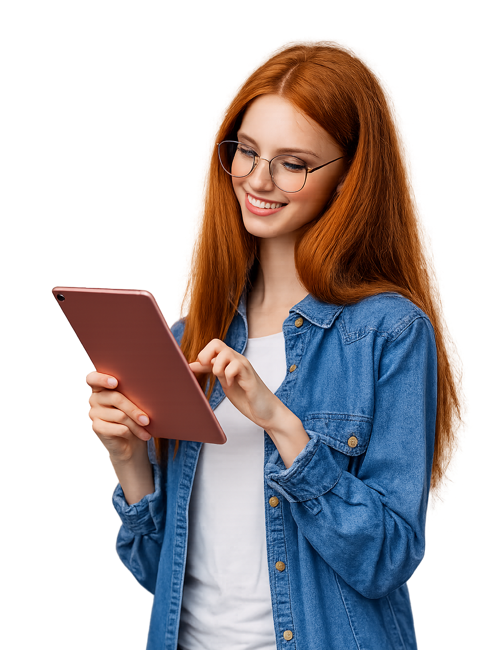 Mulher usando tablet
